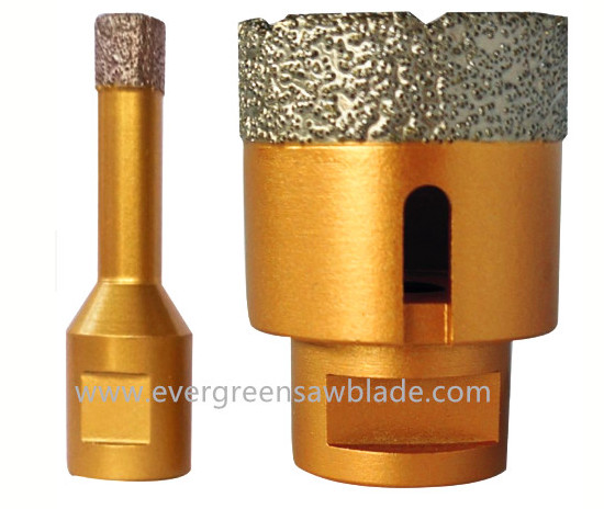 Vacuum brazed diamond core bit